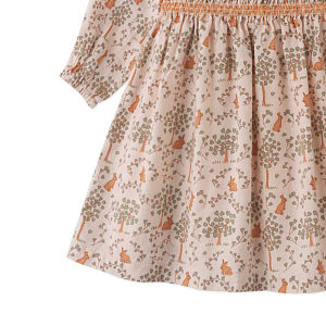 Платье с длинным рукавом Gingersnaps "Baby Trixie Bunny Meadows", кремовое